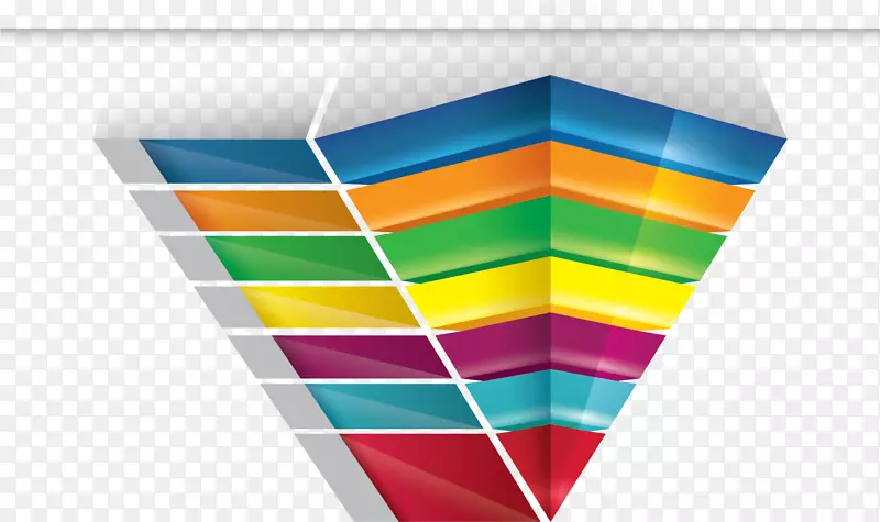 倒金字塔三角形计算机文件彩色倒金字塔
