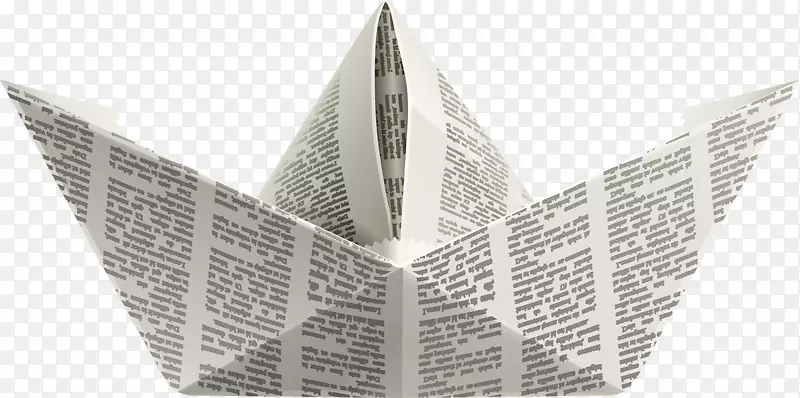 纸船折纸插图-报纸纸船
