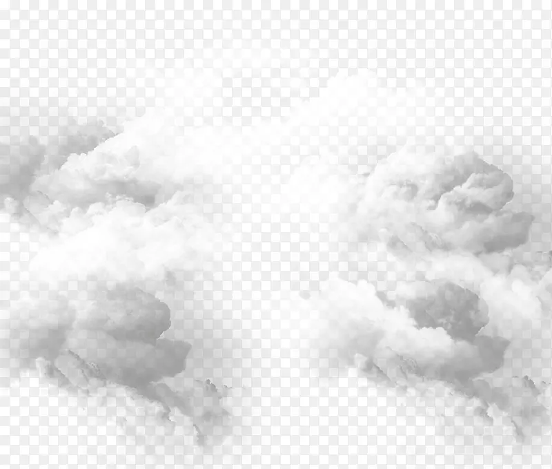 黑白积云壁纸-云层浓密