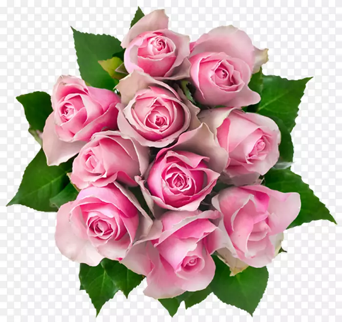 花束玫瑰粉色剪贴画-粉红色花束