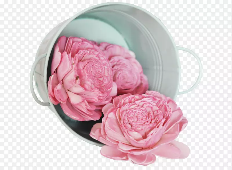 半夏玫瑰-桶创意花卉材料