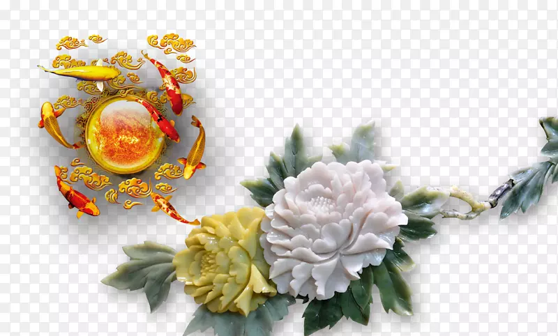 花卉设计三维计算机图形学牡丹玉牡丹