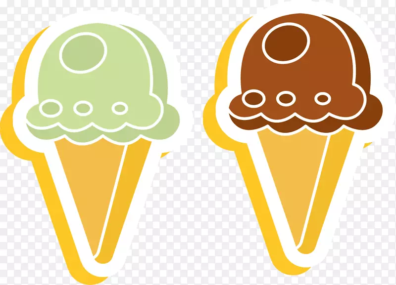 冰淇淋锥卡通-卡通创意冰淇淋