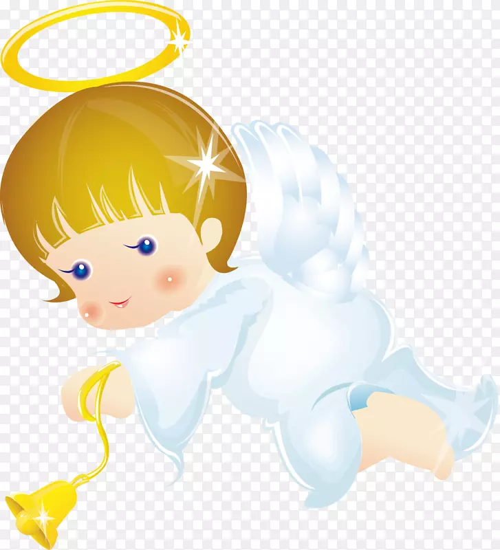 天使剪贴画-美丽的小天使