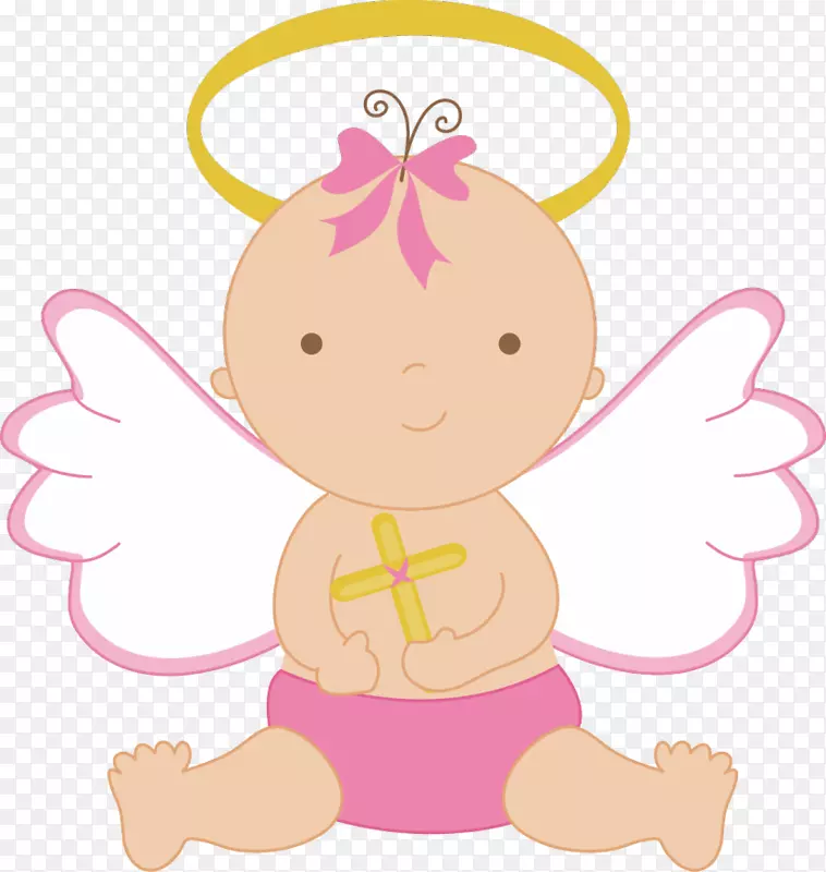 婴儿天使剪贴画-天使宝宝