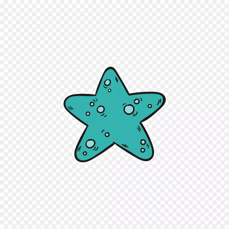 图标-绿色五角海星