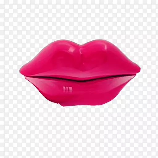 唇膏水唇膏-女孩粉红色的嘴唇
