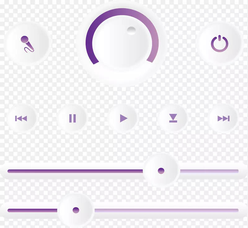紫色用户界面设计媒体播放器-媒体播放器设计紫色