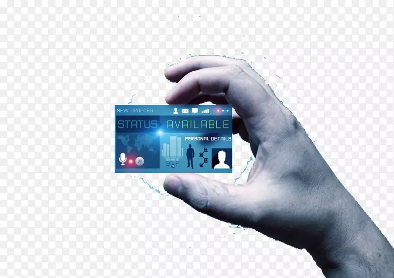 纸制名片数码卡-展示商务人士空白名片