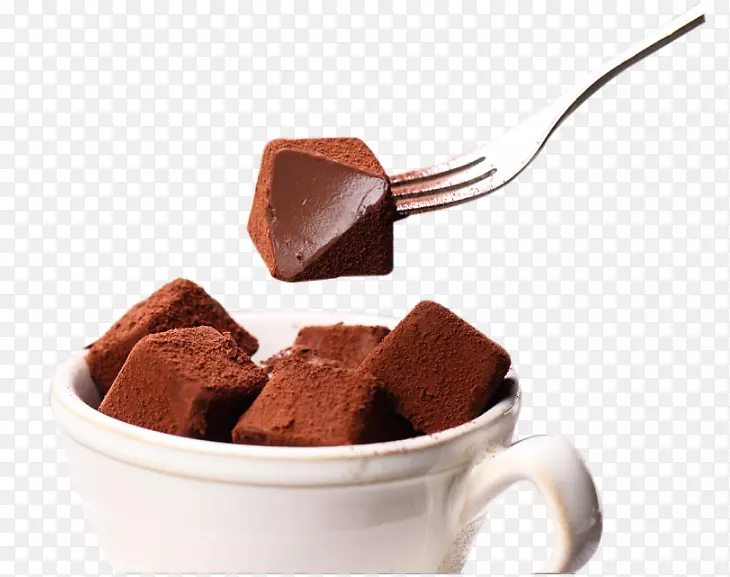 冰糕巧克力冰淇淋黑巧克力-黑巧克力的创意叉子