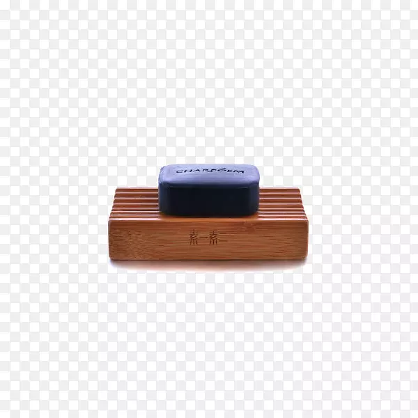 木棕色长方形竹皂盒