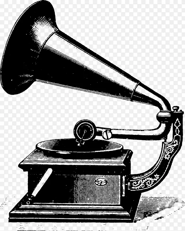 留声机唱片古董剪贴画扬声器