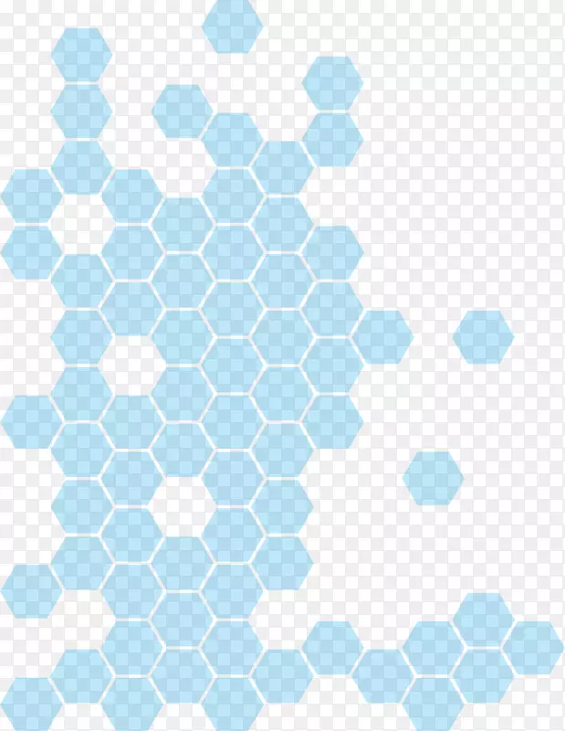 蓝色蜂窝六角形技术蜂窝图案