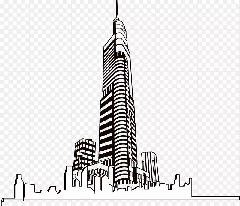 建筑剪贴画-线性城市