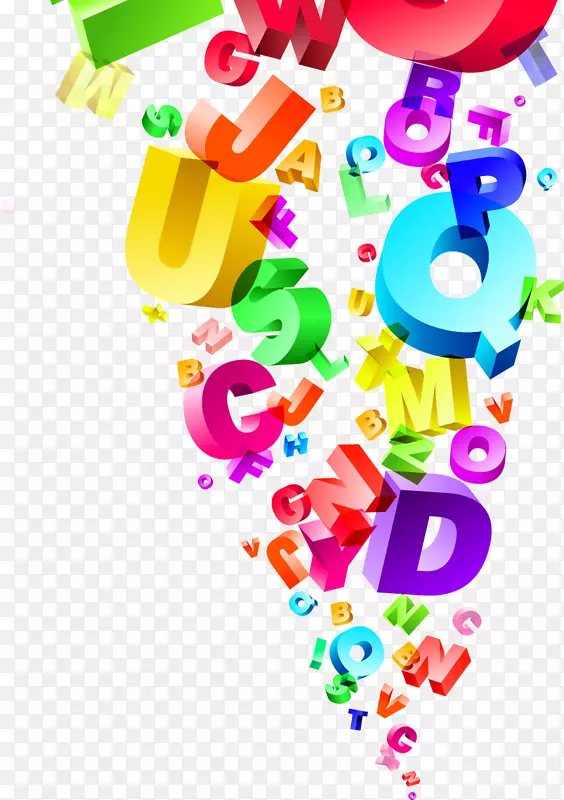 英文字母表英文语法免版税插图色彩缤纷的抽象英文字母表