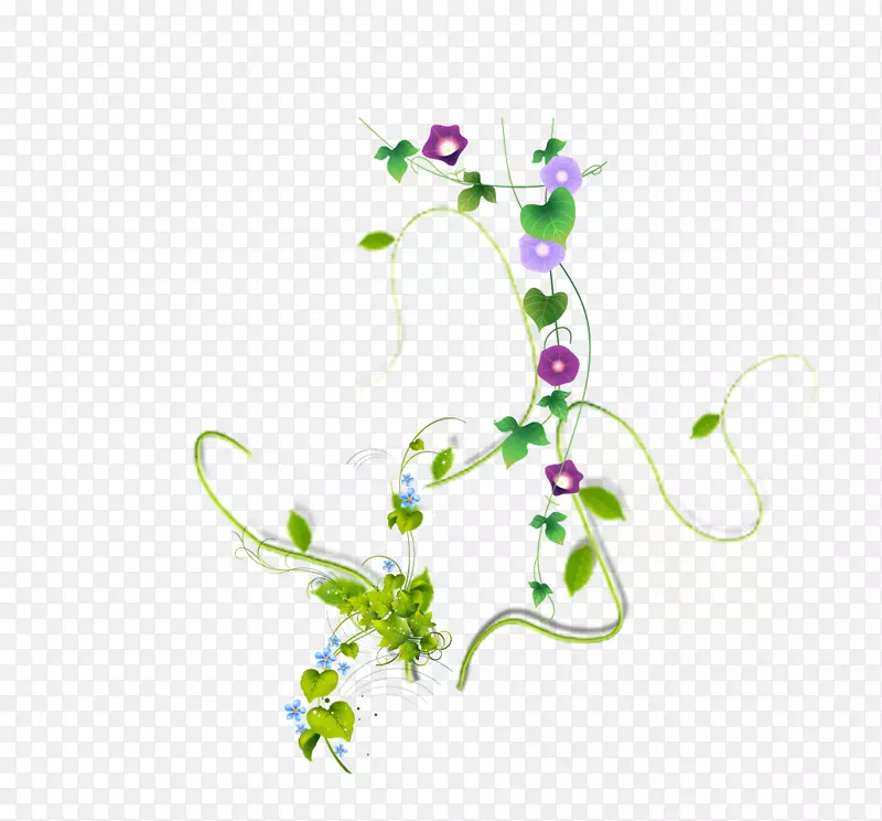 花卉设计紫色剪贴画.紫色小号
