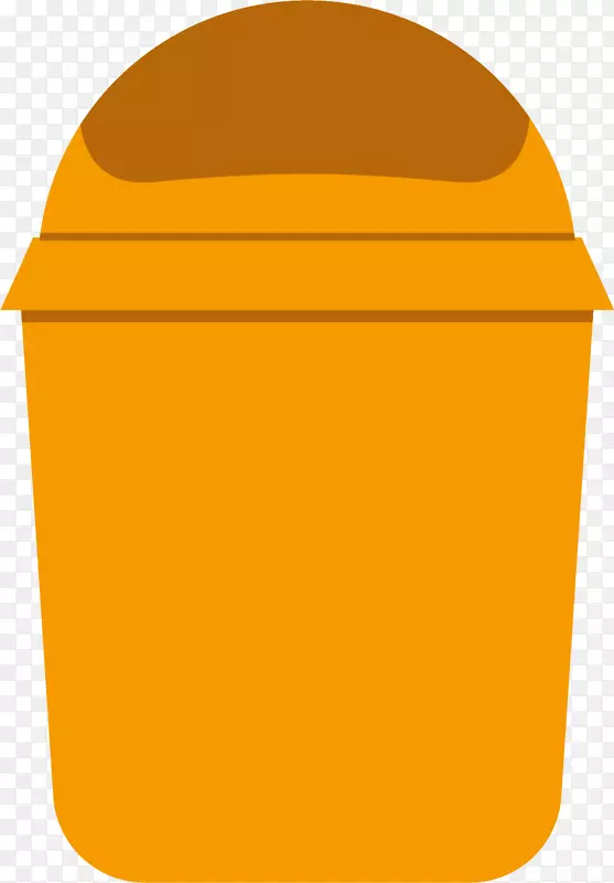 废物容器图标-大黄色垃圾桶