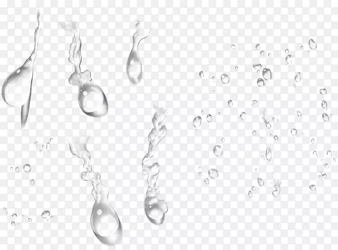 水滴透明度和半透明图标-白色水滴