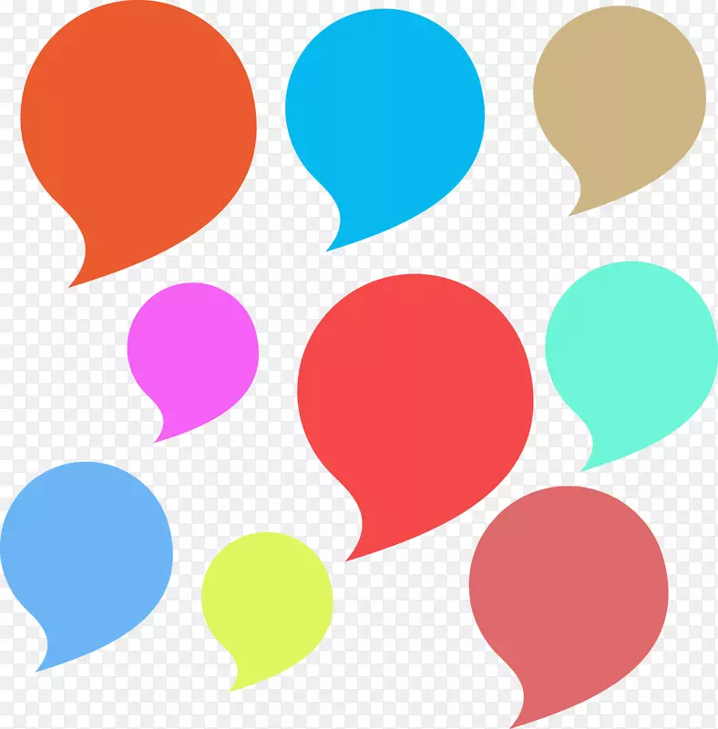 对话语音气球气泡-彩色气泡对话框