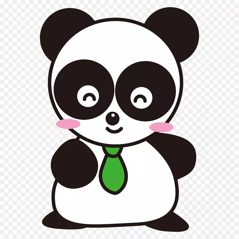 大熊猫pp土坯插画剪贴画-熊猫