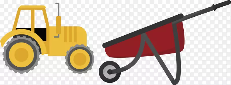 拖拉机黄色农业-黄色拖拉机