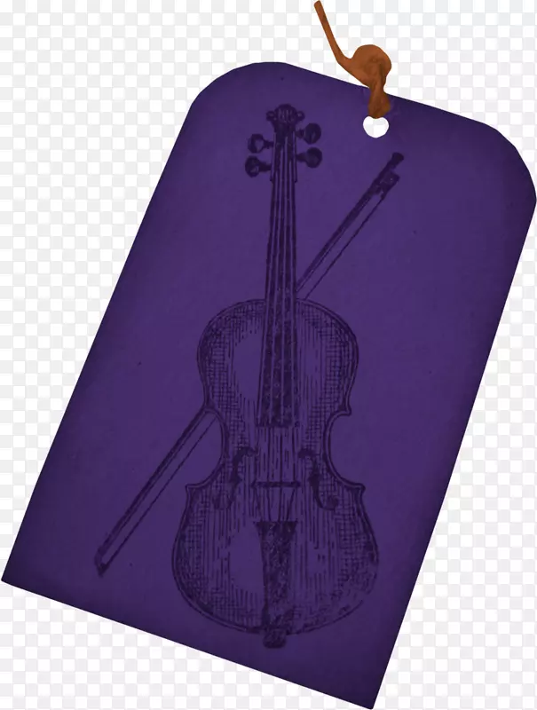 紫色吉他标签小提琴