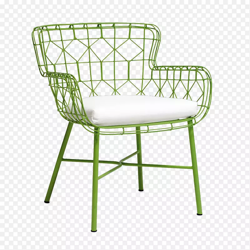 翼椅、桌椅、花园家具.绿色扶手椅
