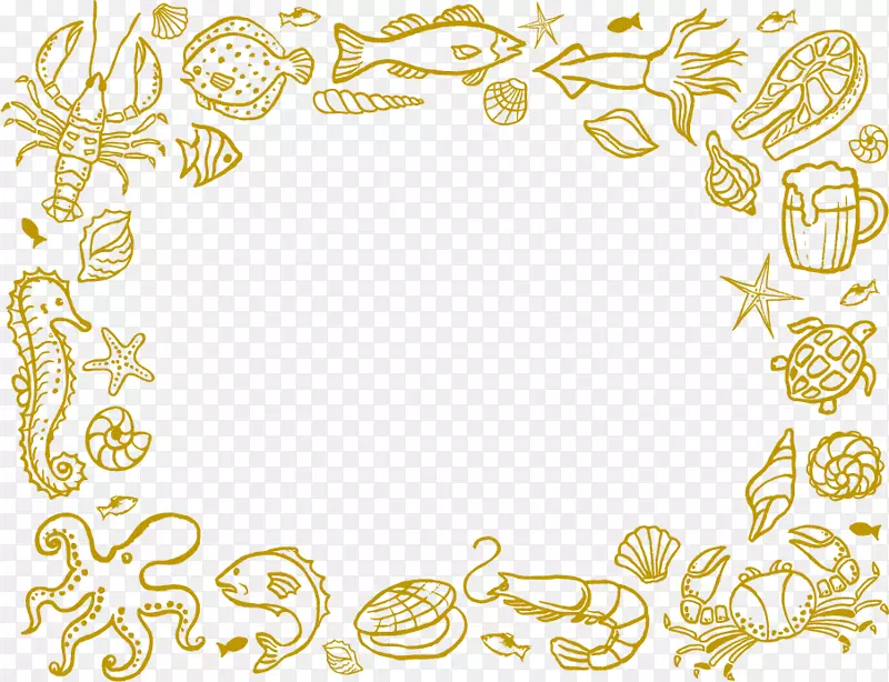 海鲜下载餐厅-卡通粉笔图片海鲜载体材料
