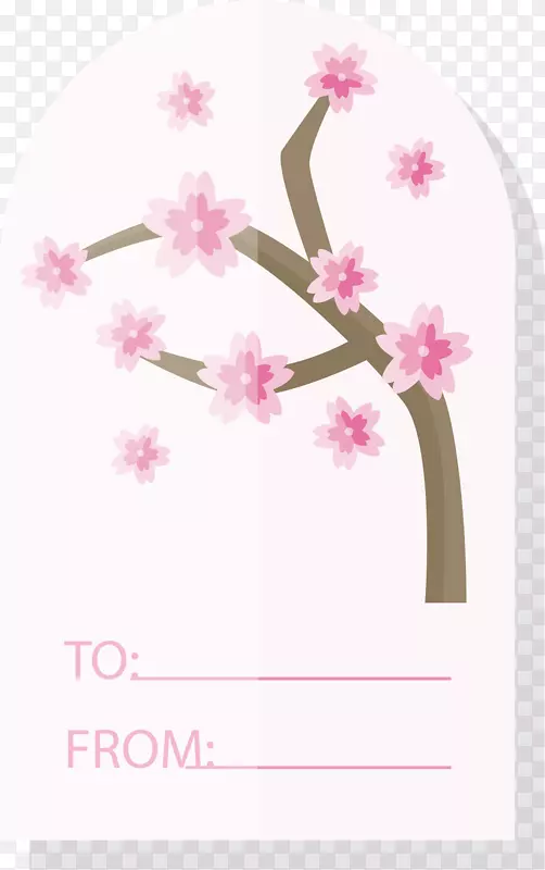 花卉设计-粉红色李树