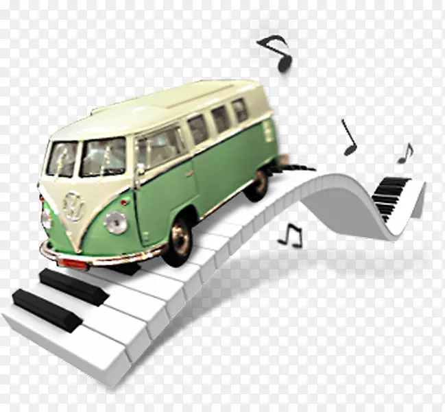 机场巴士车-钢琴