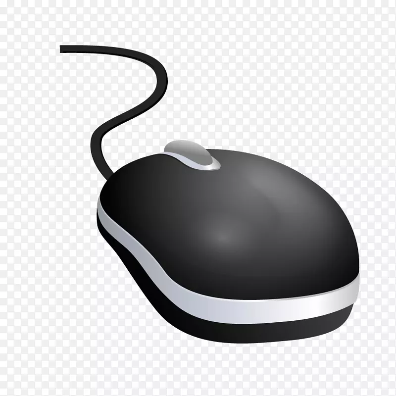 电脑鼠标图标-黑色纹理鼠标电脑配件