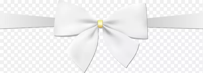 线条色带角白色对称-简单白色领结