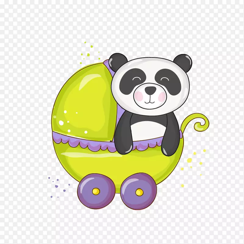 大熊猫宝宝淋浴婴儿剪贴画卡通熊猫