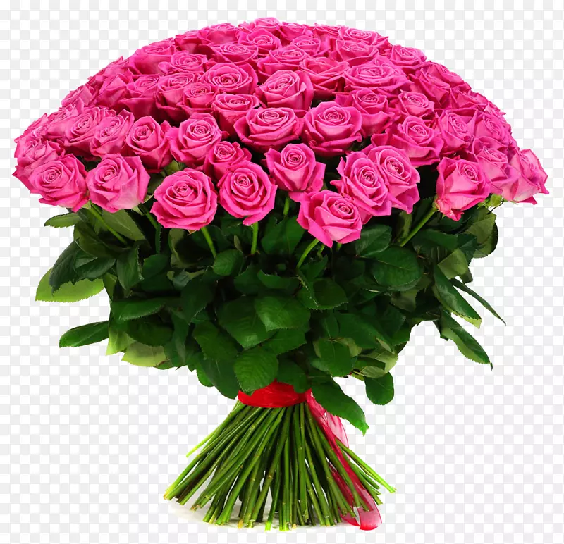 花园玫瑰，鲜花，礼物，粉红色-一束鲜花