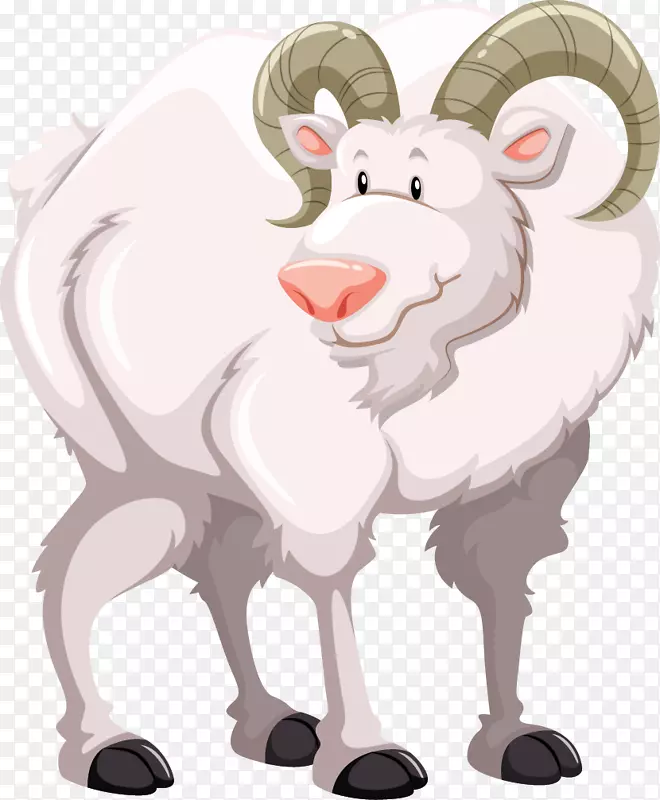 山羊免版税插图卡通白色山羊