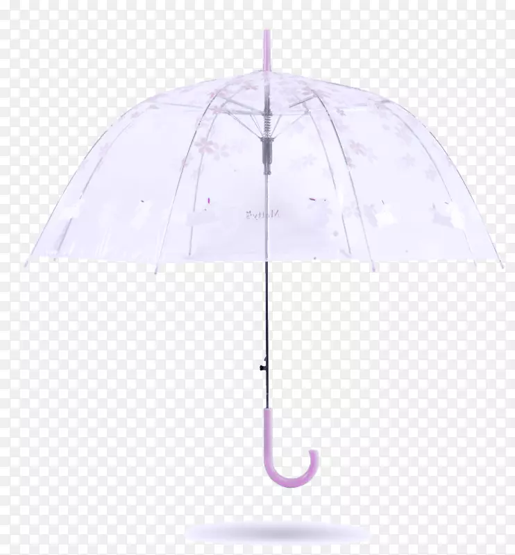 伞形图案-浅紫色图案透明伞PNG材料