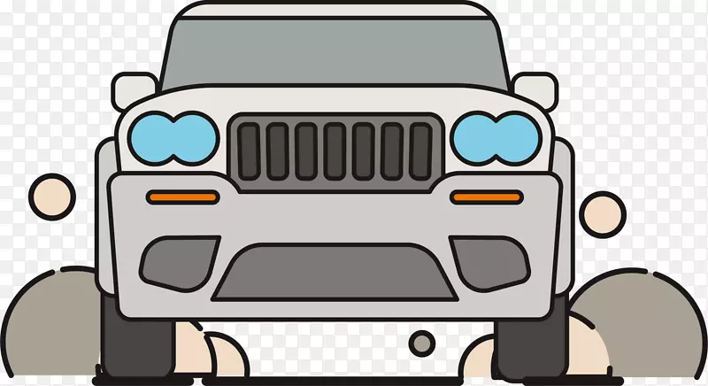 梅赛德斯-奔驰汽车吉普车运动型多功能车越野车-卡通吉普车