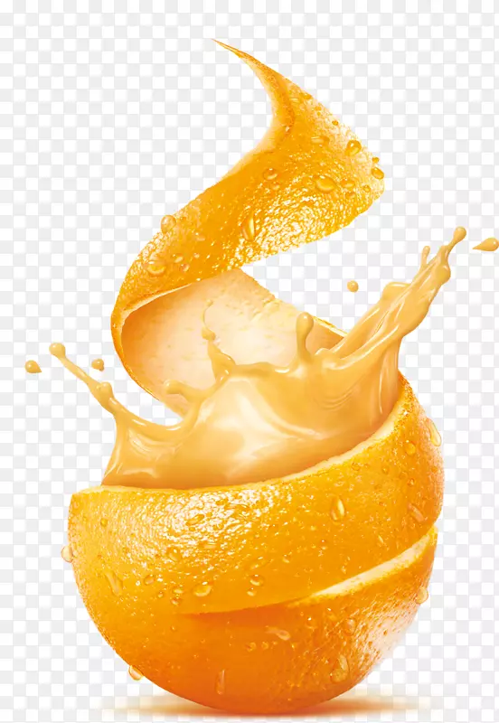 橙汁平面设计-橙色