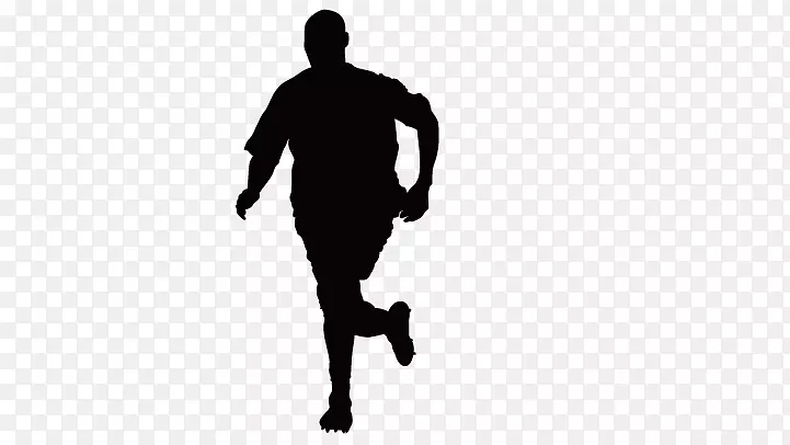 运动贴纸-跑步男子剪影