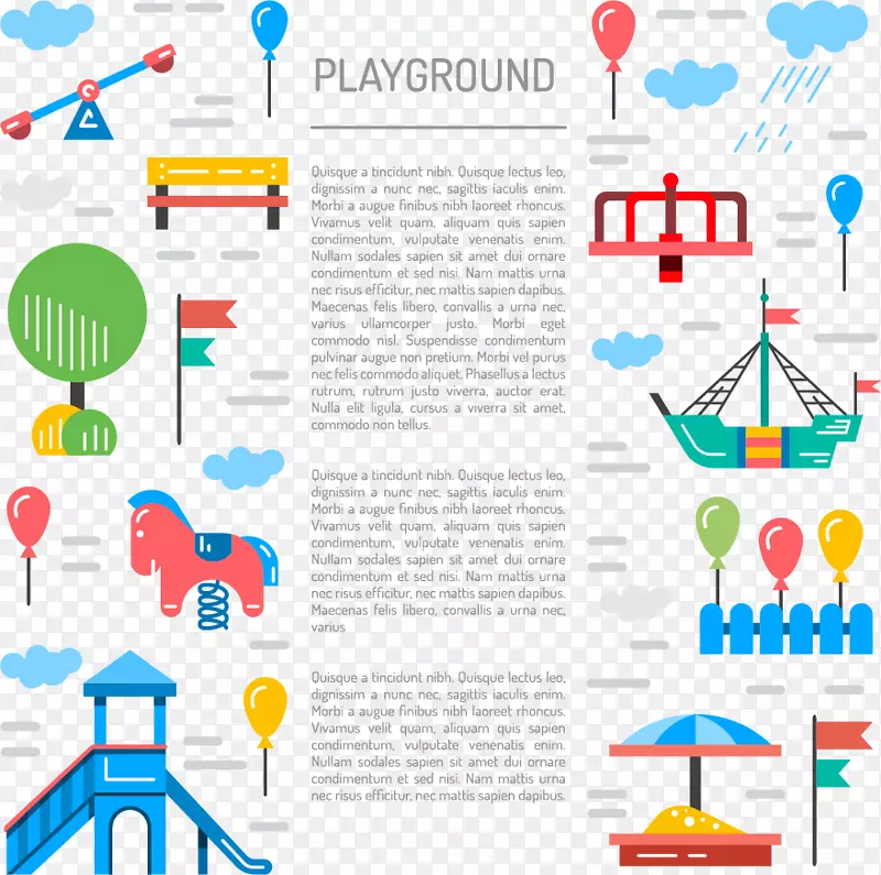 儿童游乐场-免版税插图-精美创意儿童玩具