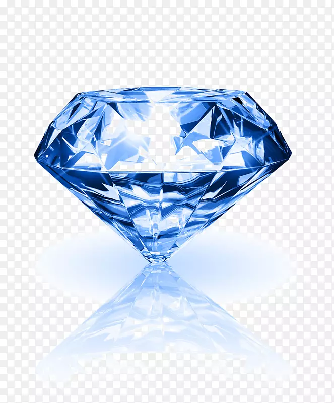 钻石宝石珠宝戒指亮蓝水晶钻石