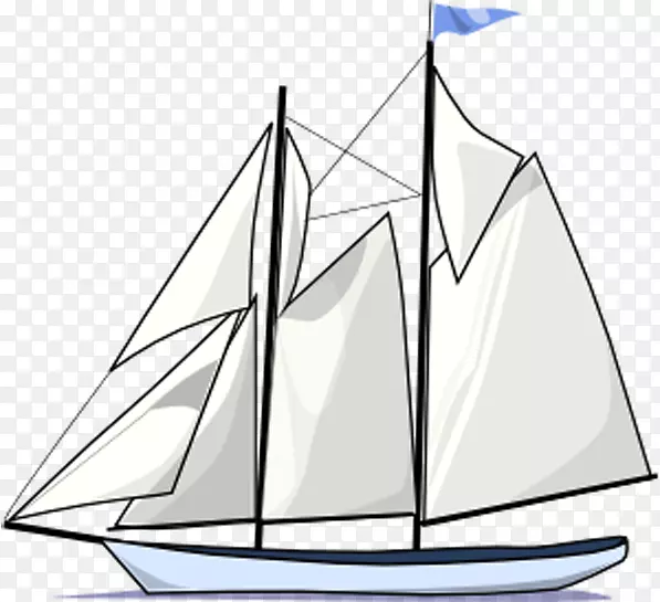 帆船剪贴画-卡通船