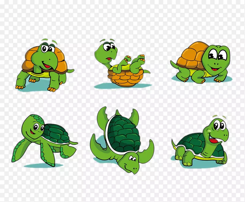 海龟剪贴画-小绿海龟