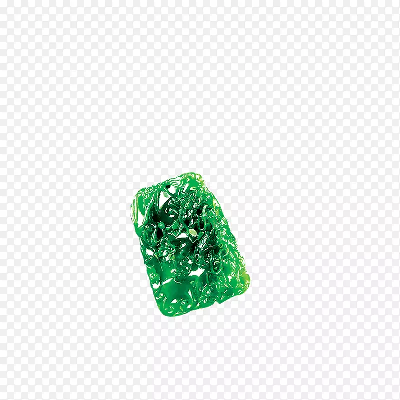 翡翠绿身穿孔珠宝标志-玉器首饰