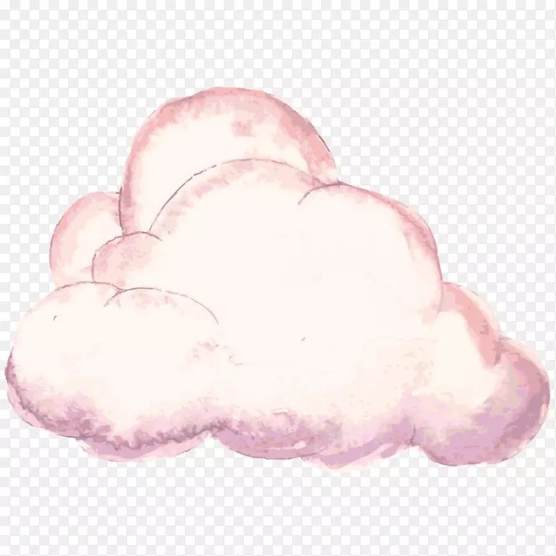 云彩水彩画水彩画卡通云
