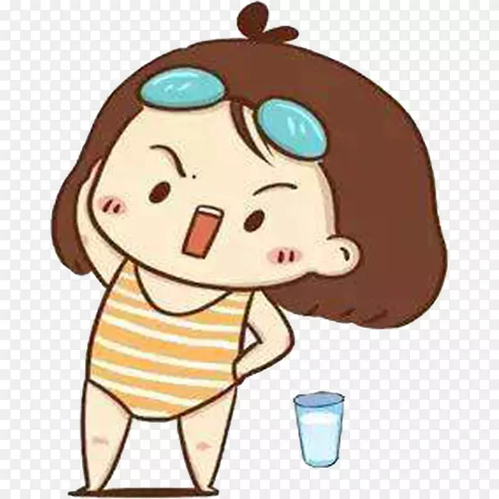 微信腾讯QQ卡通希望化身-健身饮料