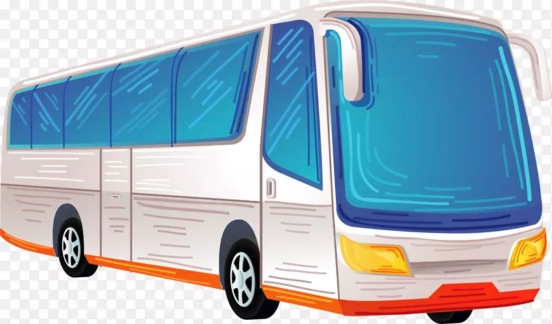 旅游巴士服务巴士-蓝色卡通车