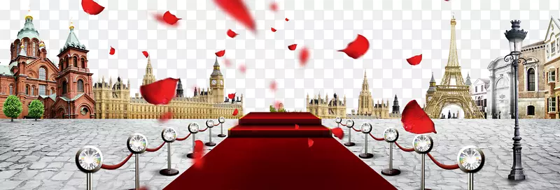 模板youtube下载墙纸-意大利风格的花瓣红地毯背景