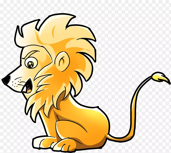 狮子画儿童摄影剪辑艺术-卡通狮子