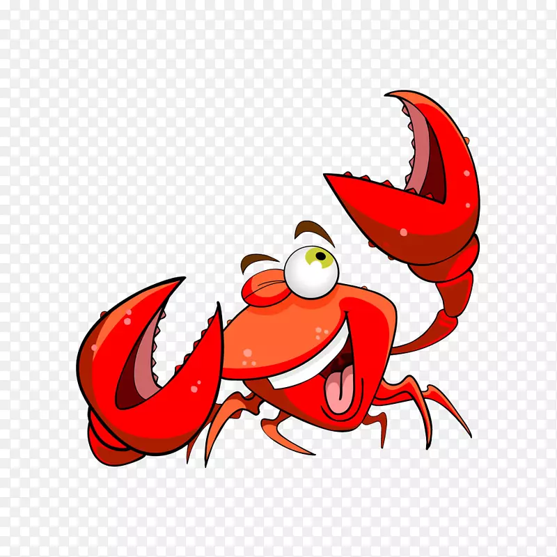 螃蟹卡通海鲜-免费卡通螃蟹席